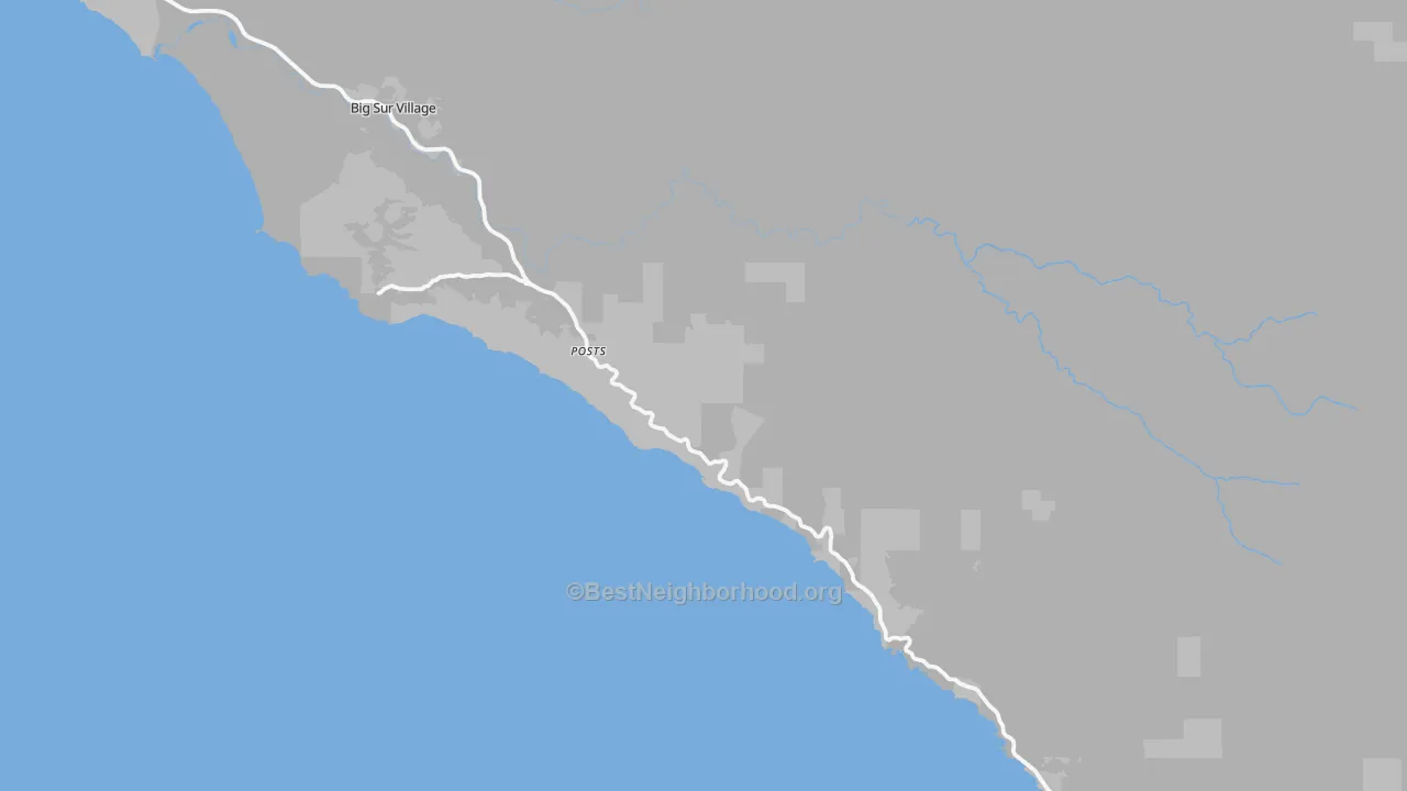 Transit Grade map of Posts, CA