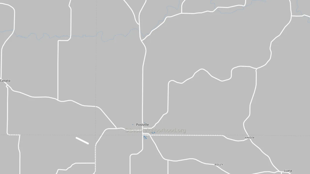Transit Grade map of Postville, IA