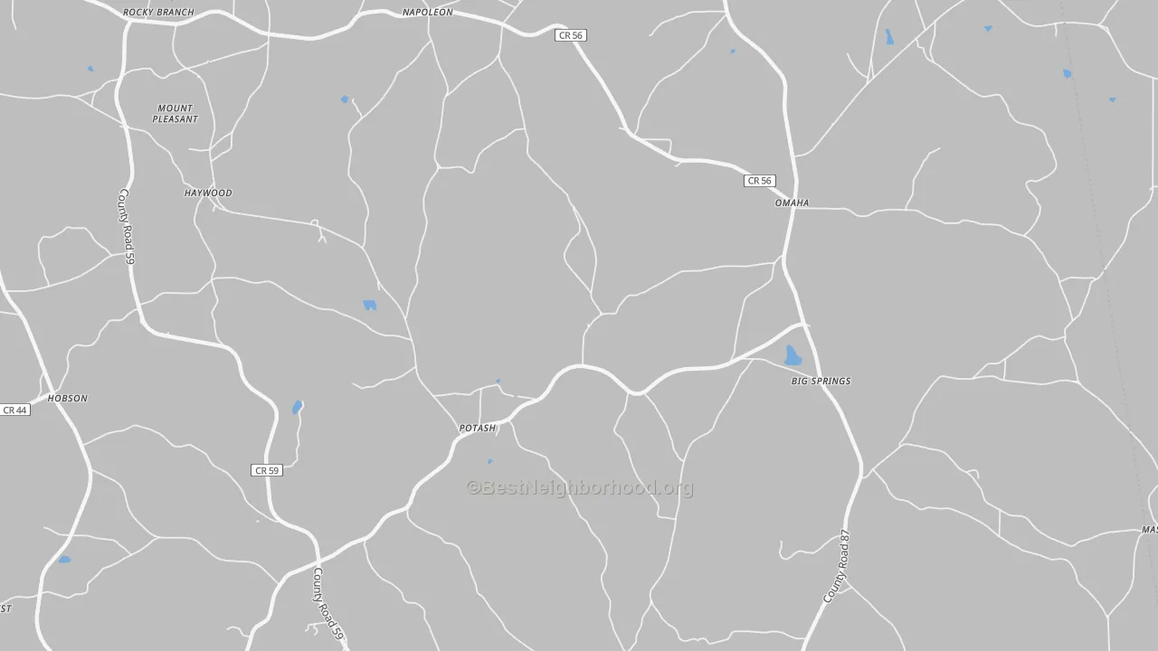 Transit Grade map of Potash, AL