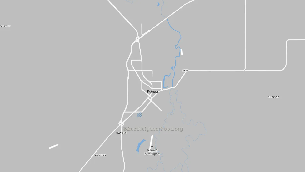 Transit Grade map of Poteau, OK