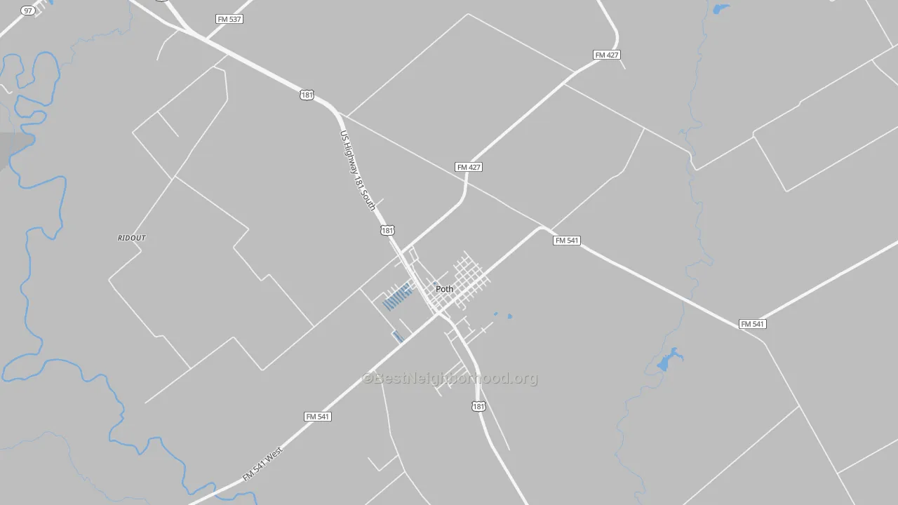 Transit Grade map of Poth, TX