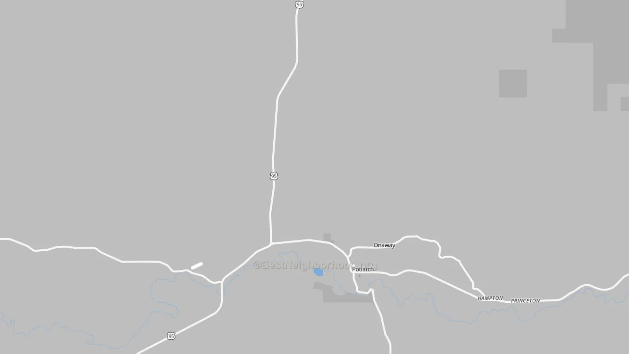 Transit Grade map of Potlatch, ID