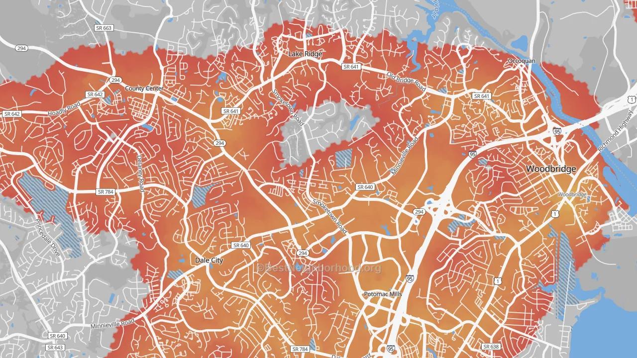 Transit Grade map of Potomac Mills, VA