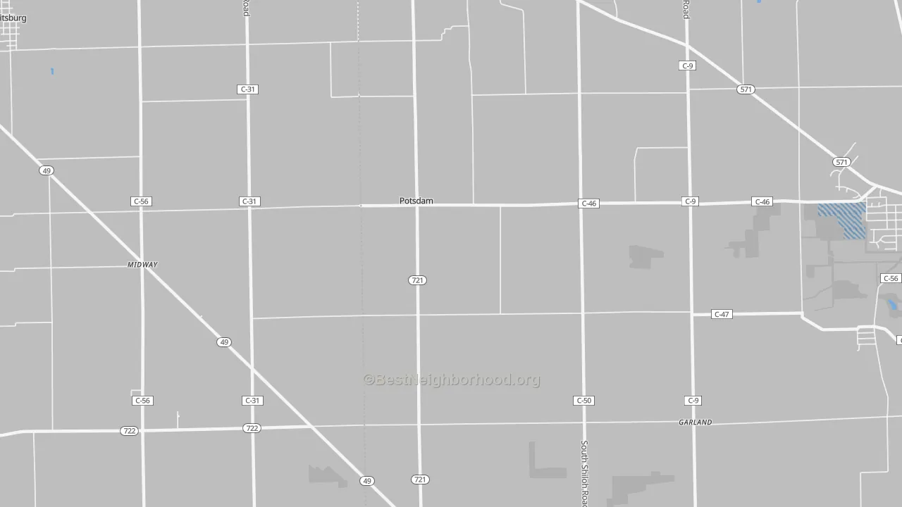 Transit Grade map of Potsdam, OH