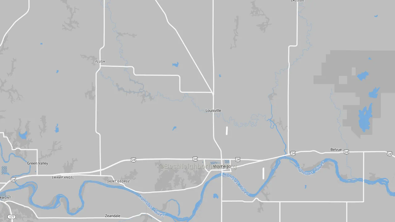 Transit Grade map of Pottawatomie County, KS