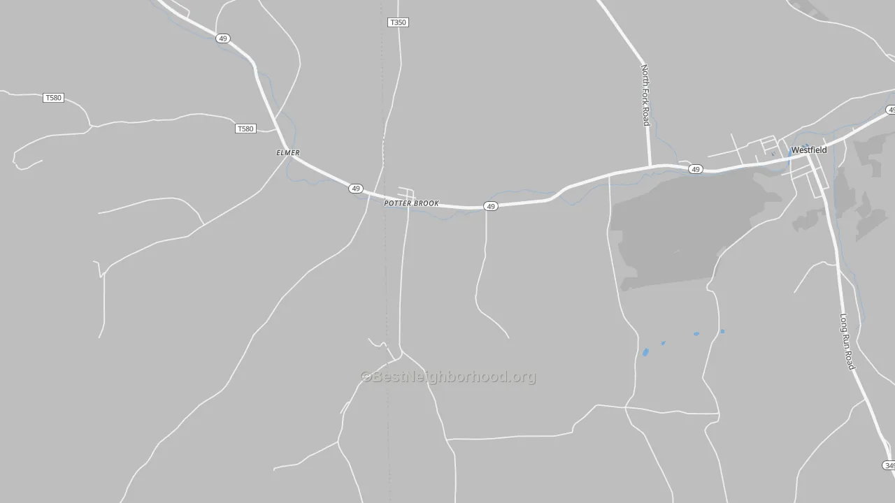 Transit Grade map of Potter Brook, PA