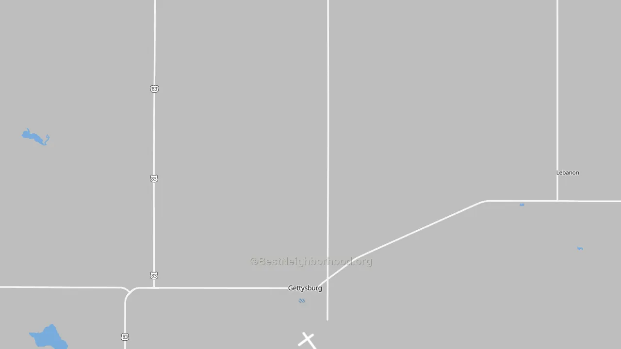 Transit Grade map of Potter County, SD