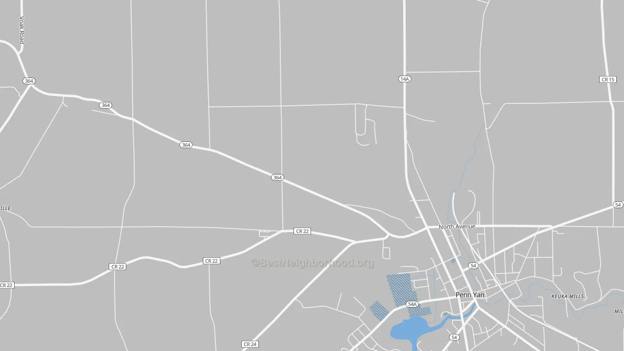 Transit Grade map of Potter, NY