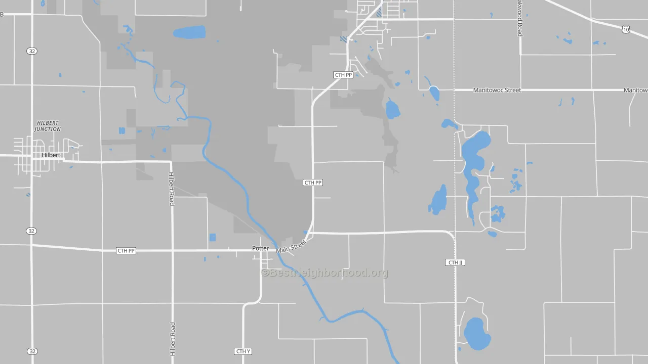 Transit Grade map of Potter, WI