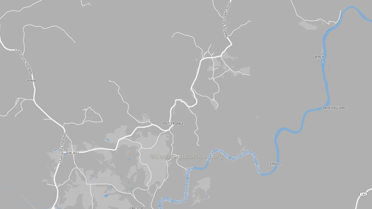 Transit Grade map of Pottersdale, PA