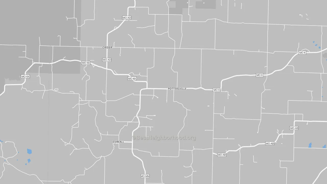 Transit Grade map of Pottersville, MO
