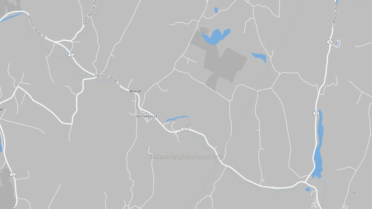 Transit Grade map of Pottersville, VT