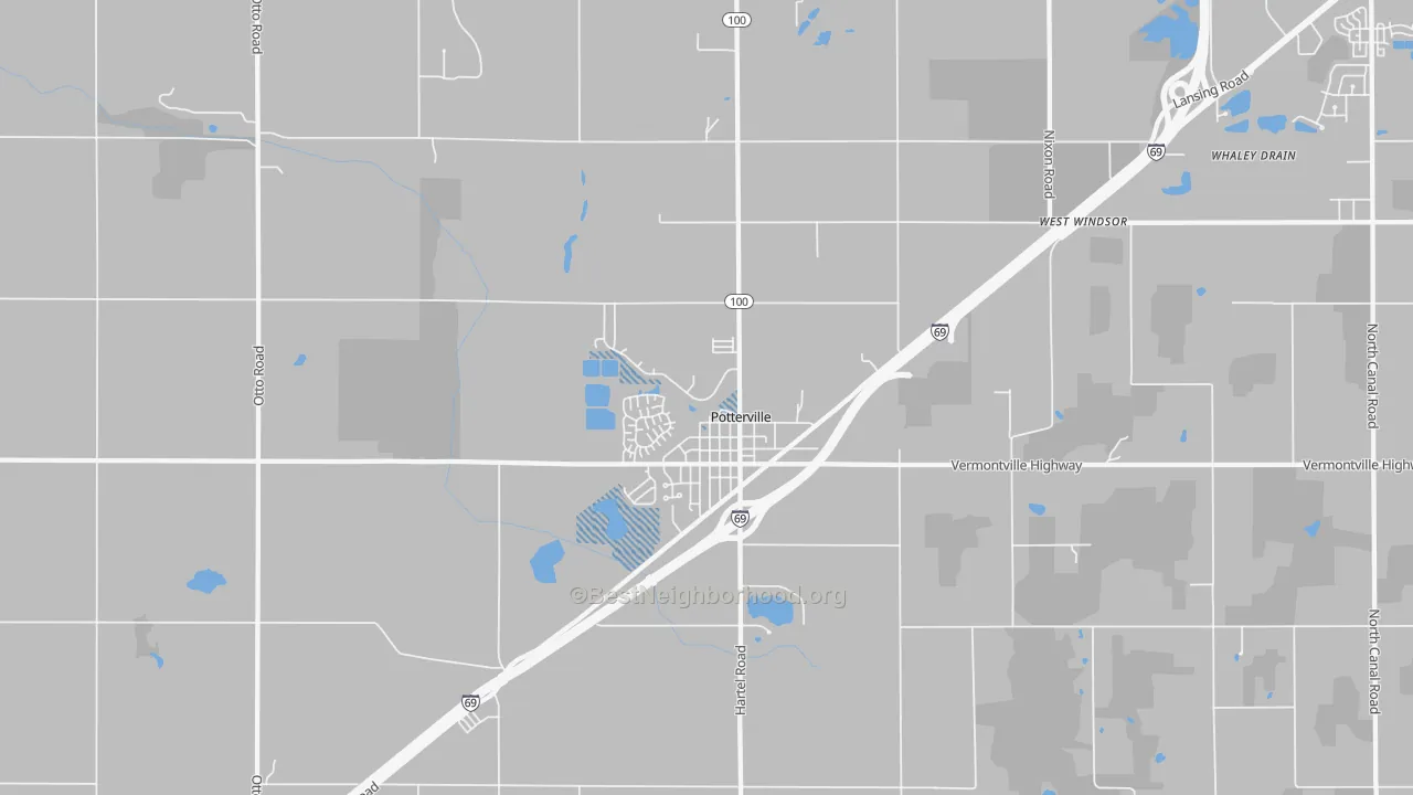 Transit Grade map of Potterville, MI