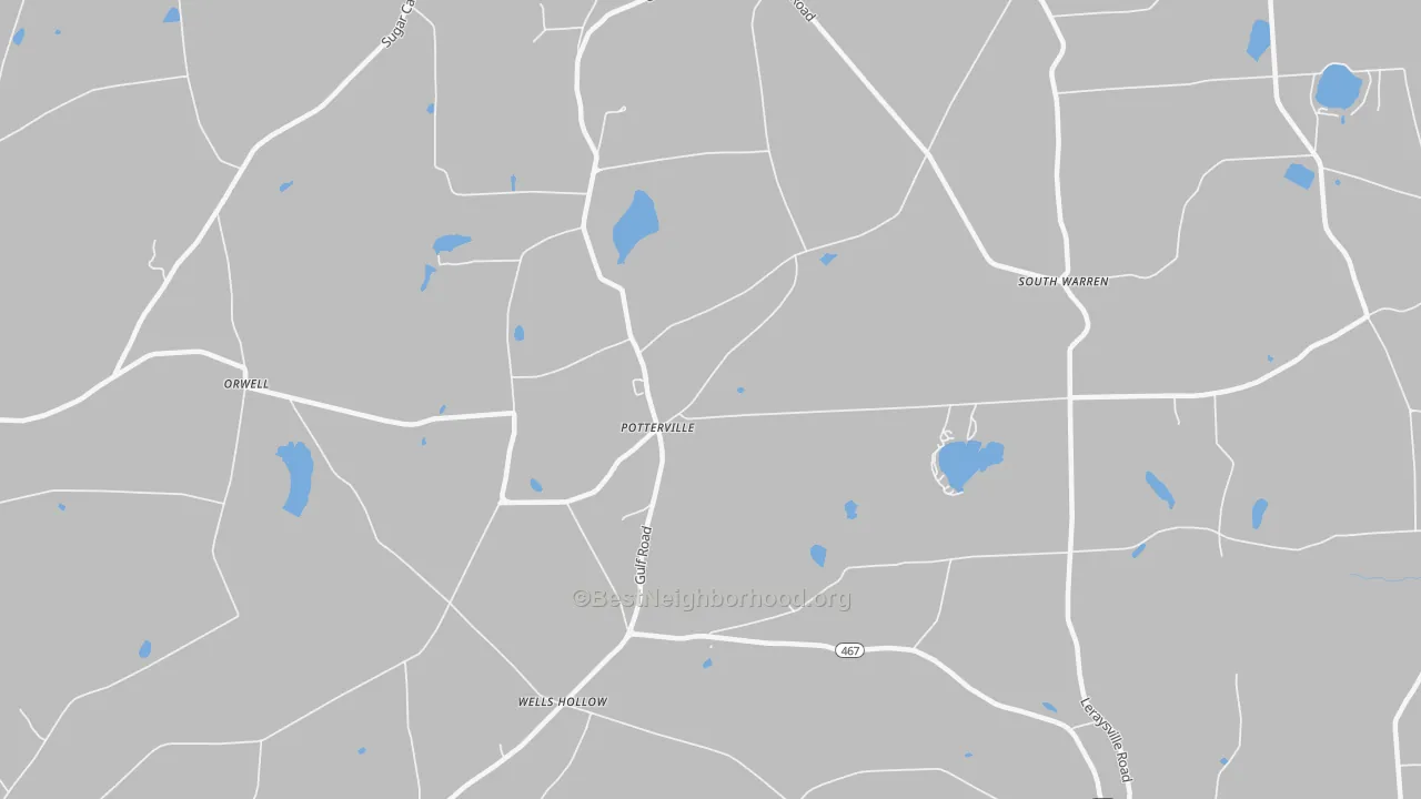 Transit Grade map of Potterville, PA