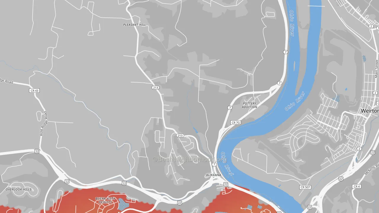 Transit Grade map of Pottery Addition, OH