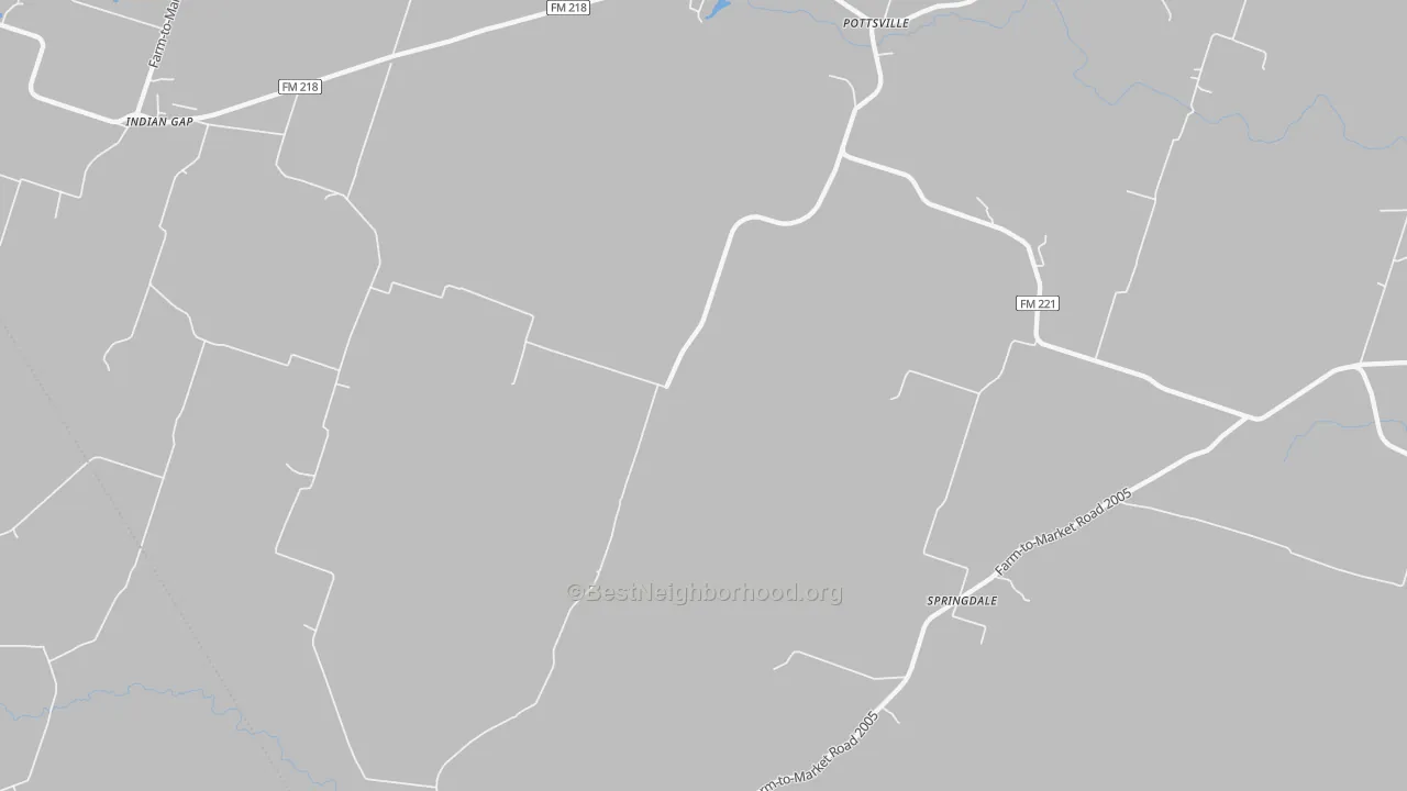Transit Grade map of Pottsville, TX