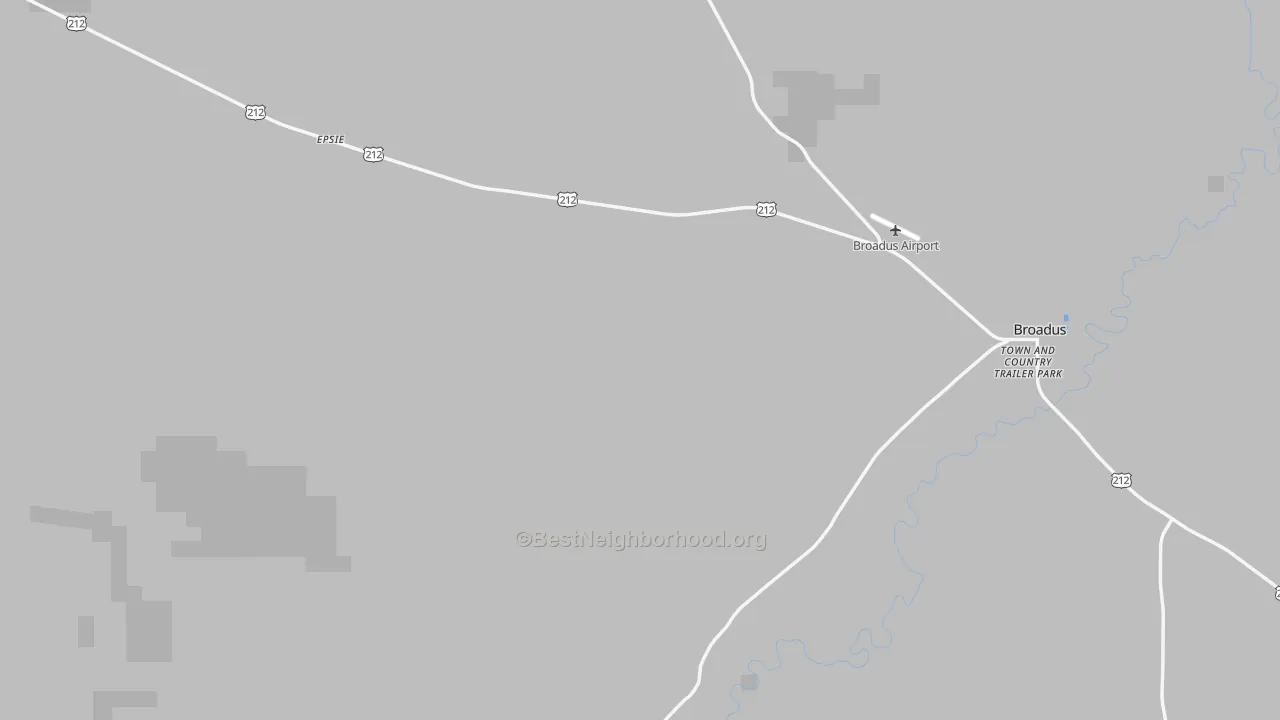 Transit Grade map of Powder River County, MT