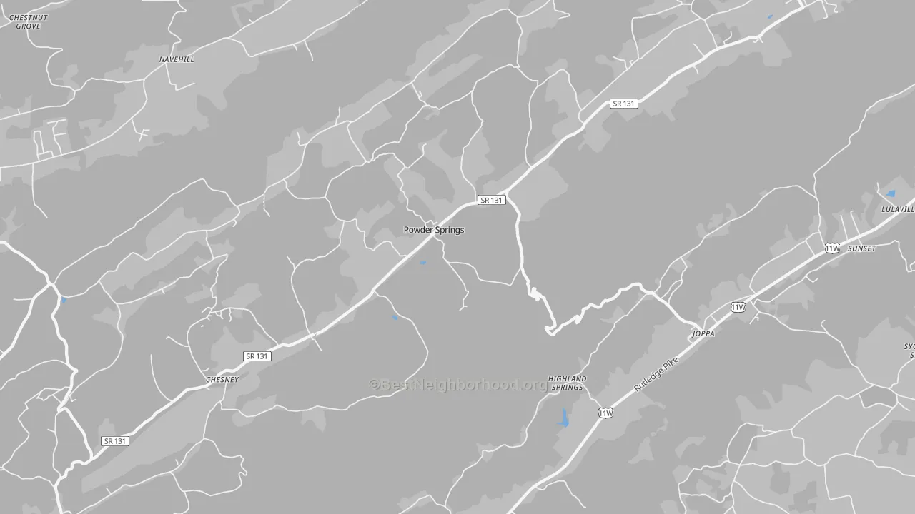 Transit Grade map of Powder Springs, TN