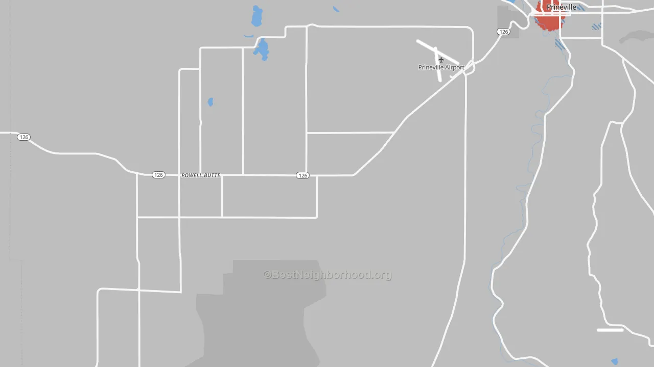 Transit Grade map of Powell Butte, OR