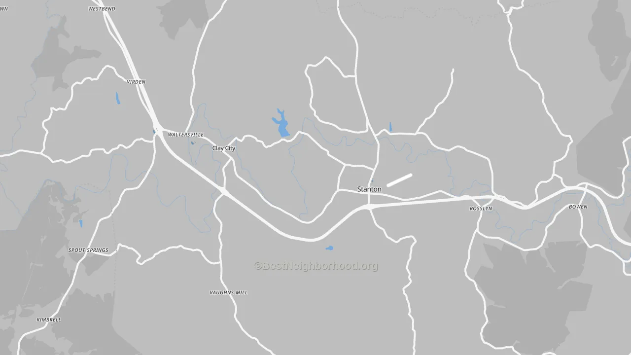 Transit Grade map of Powell County, KY