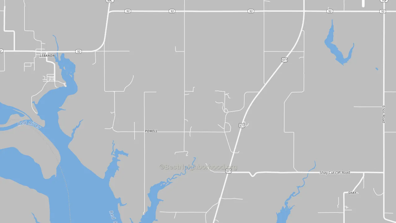 Transit Grade map of Powell, OK