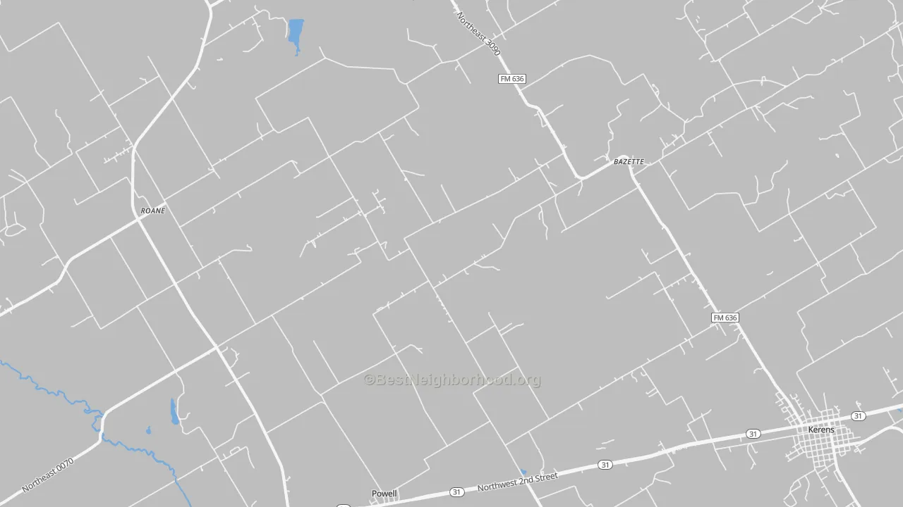 Transit Grade map of Powell, TX