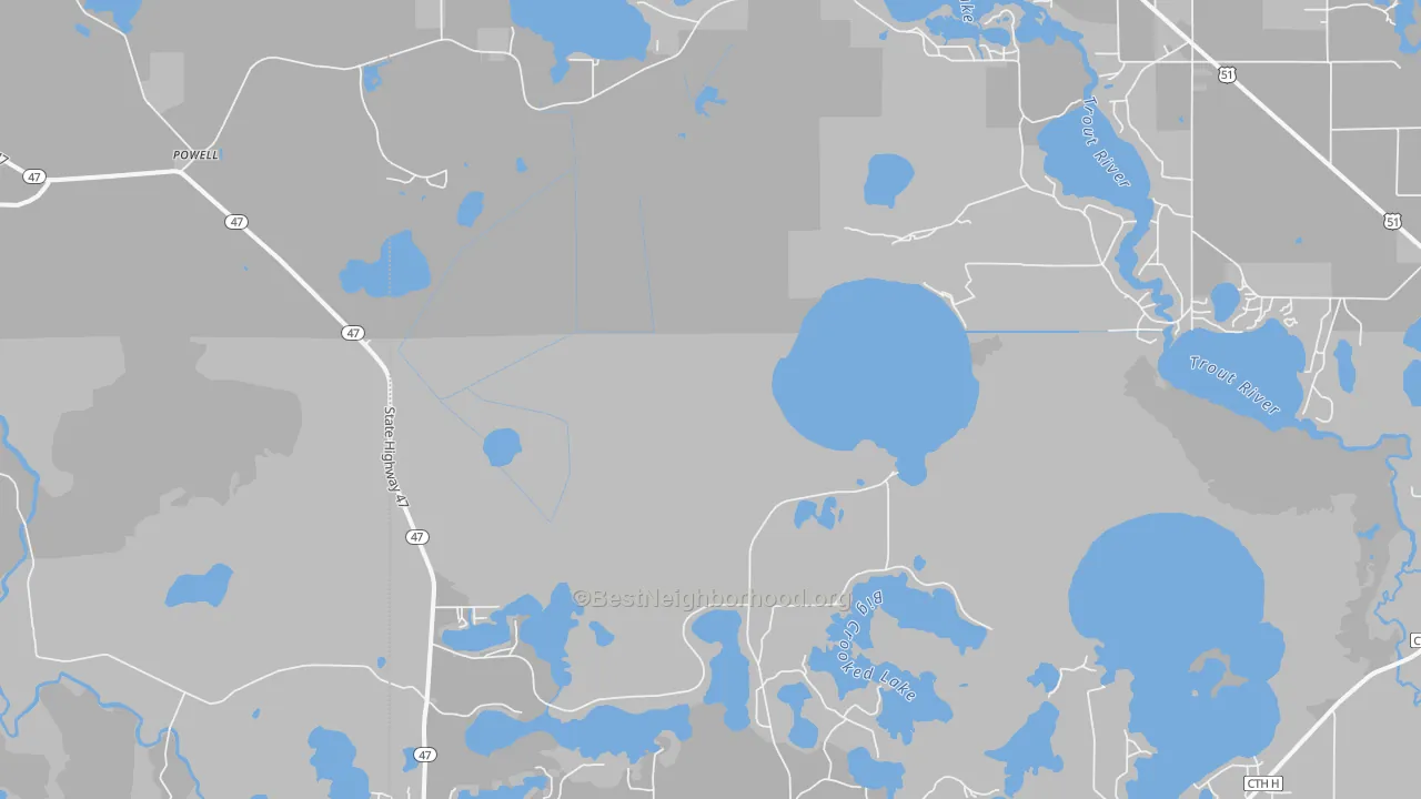 Transit Grade map of Powell, WI