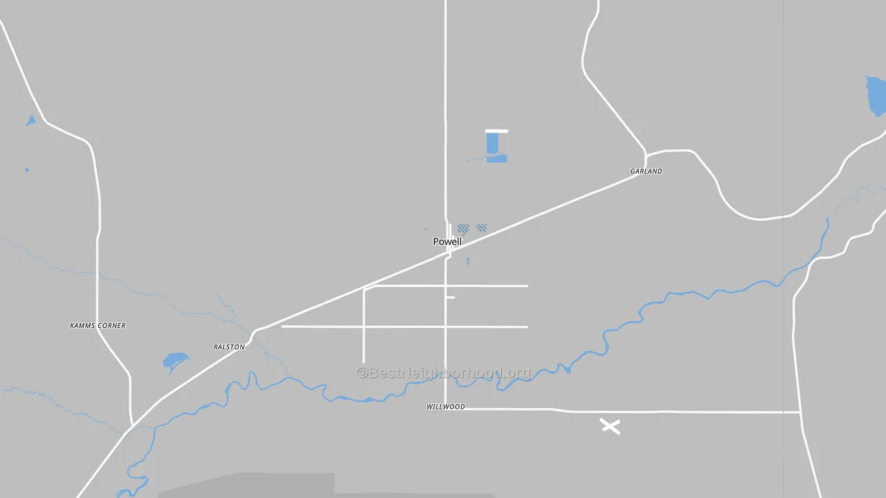 Transit Grade map of Powell, WY