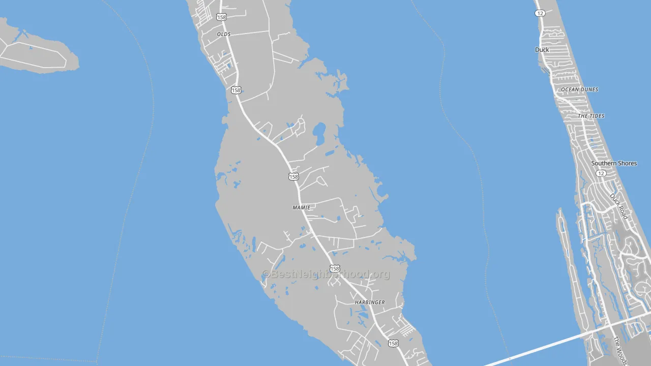 Transit Grade map of Powells Point, NC