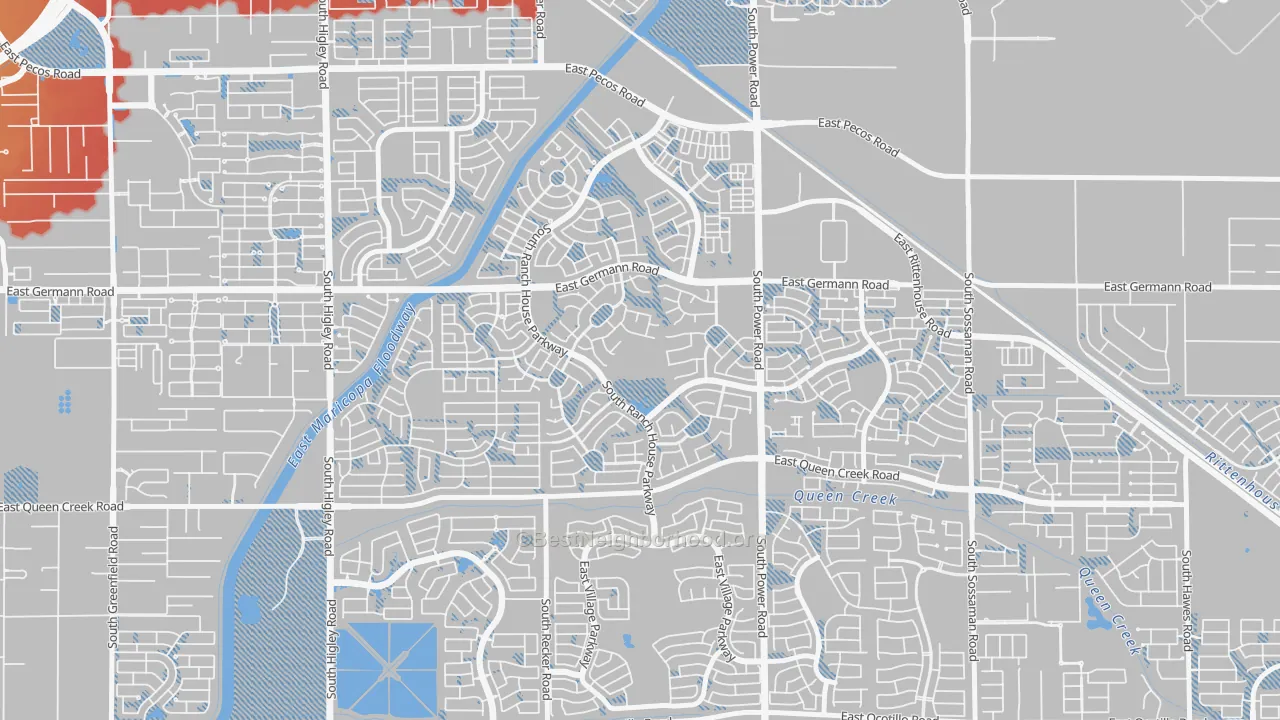 Transit Grade map of Power Ranch, Gilbert, AZ
