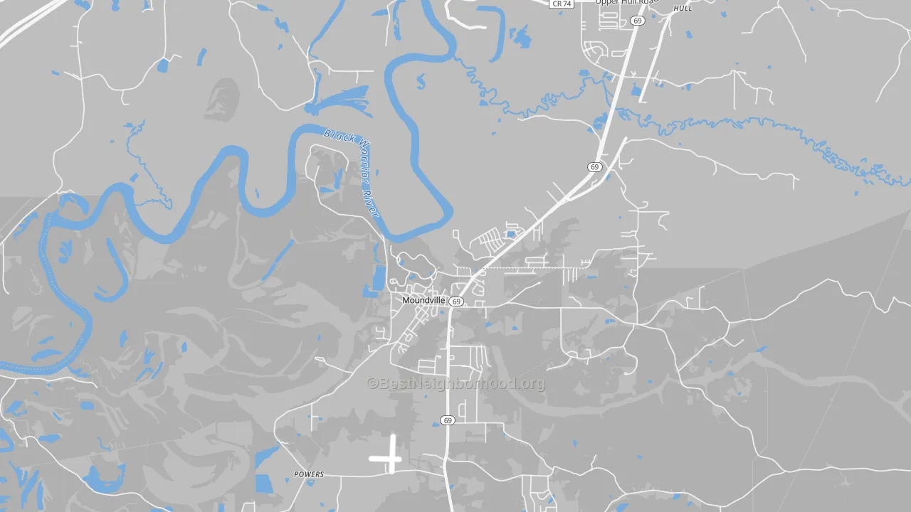 Transit Grade map of Powers, AL