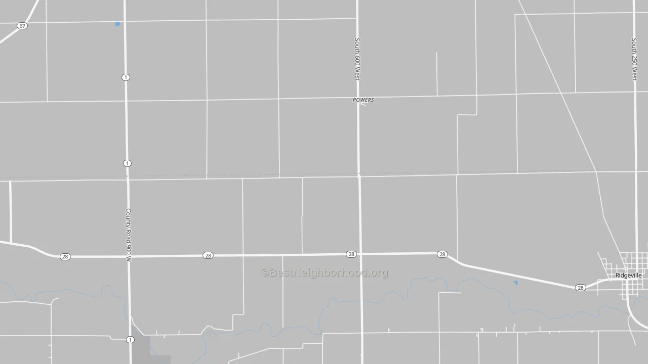 Transit Grade map of Powers, IN