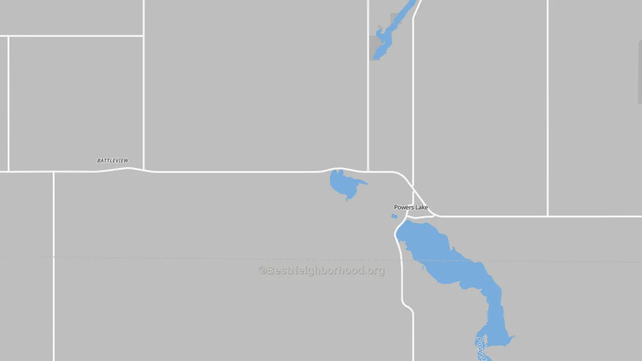 Transit Grade map of Powers Lake, ND