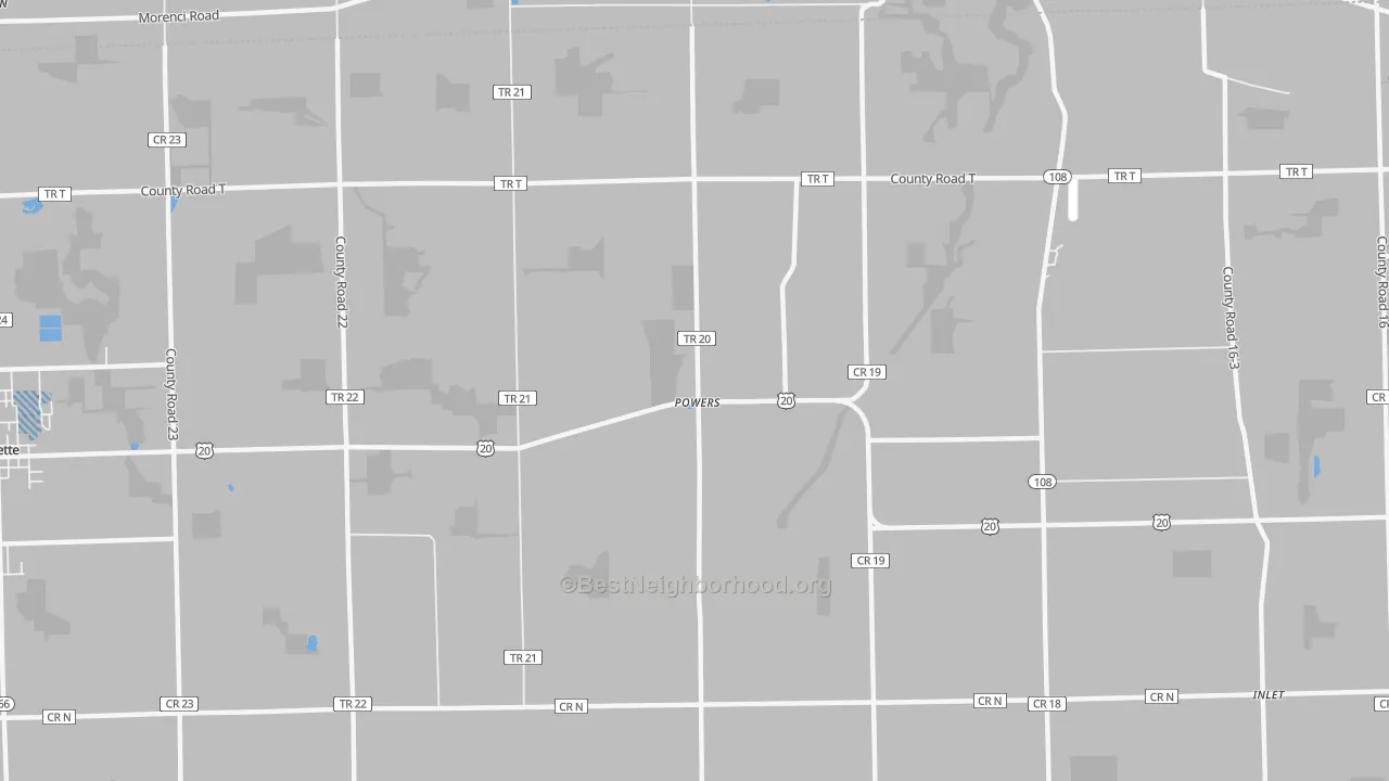 Transit Grade map of Powers, OH