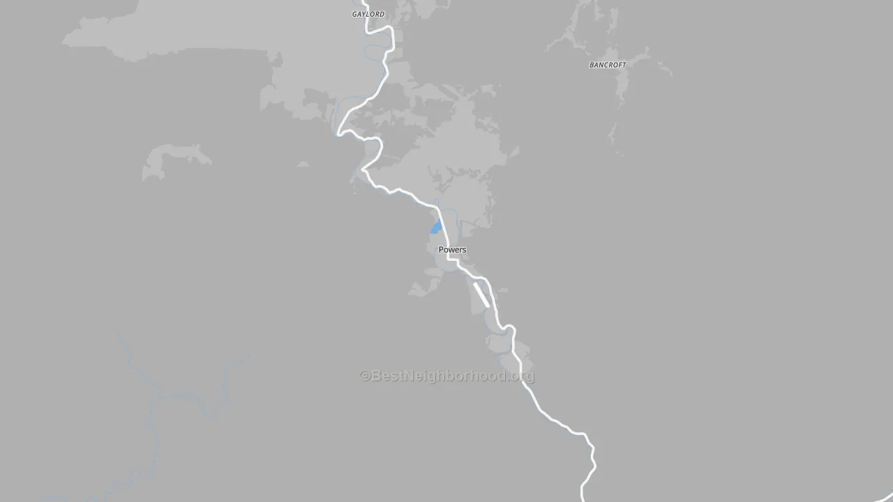 Transit Grade map of Powers, OR