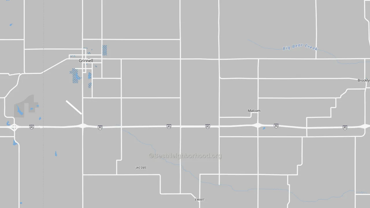 Transit Grade map of Poweshiek County, IA