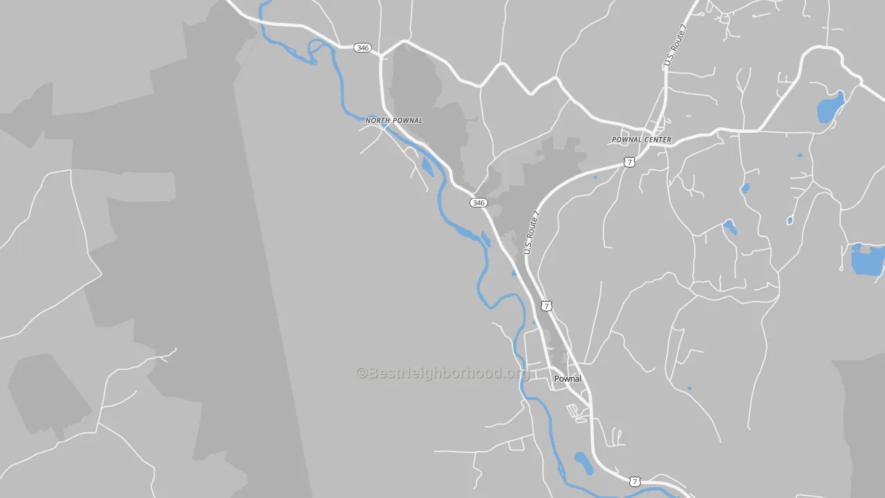 Transit Grade map of Pownal Center, VT