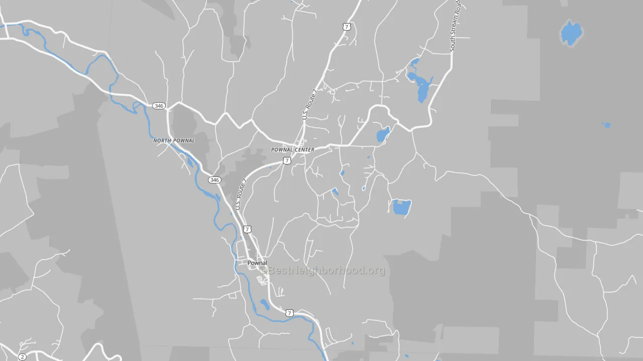 Transit Grade map of Pownal, VT