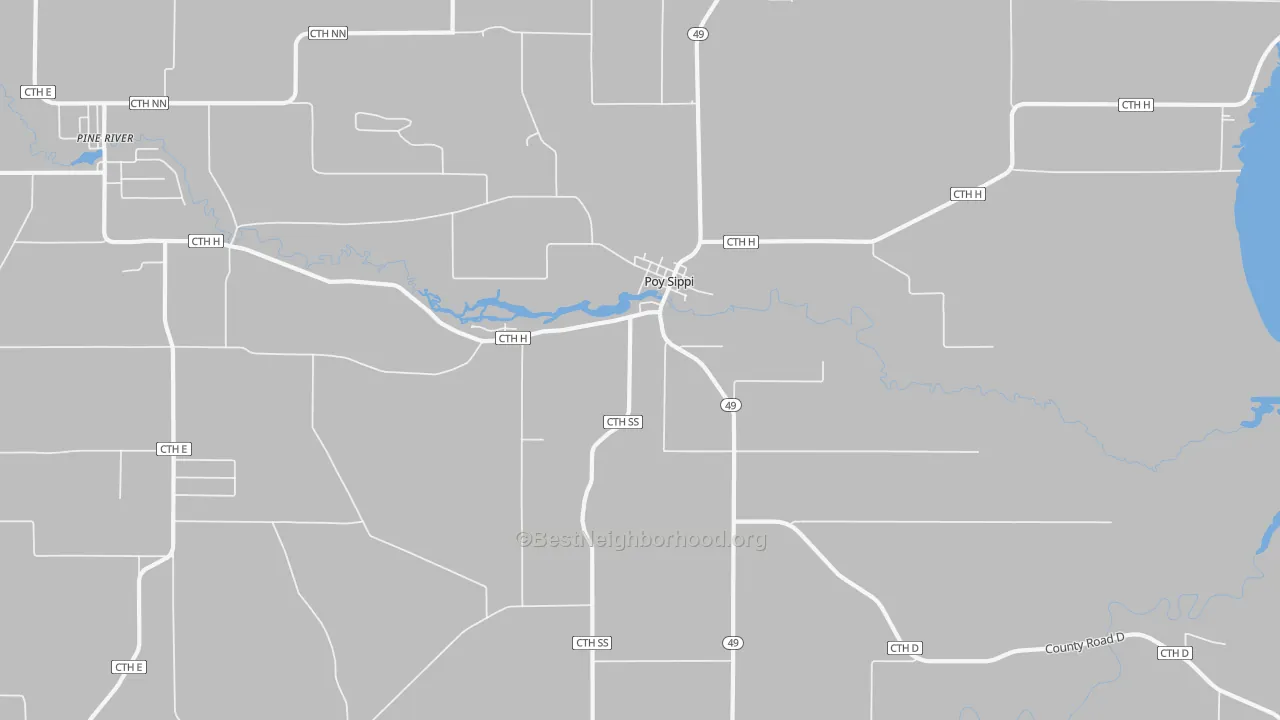 Transit Grade map of Poy Sippi, WI