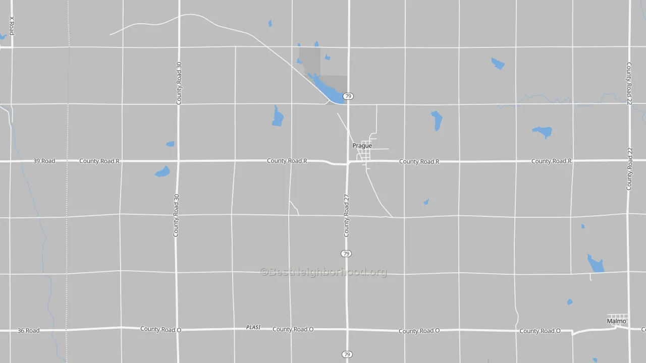 Transit Grade map of Prague, NE