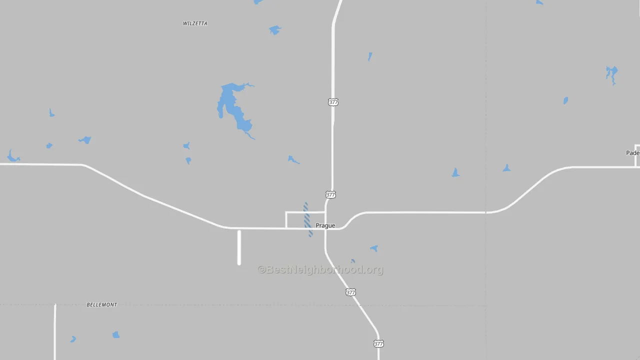 Transit Grade map of Prague, OK