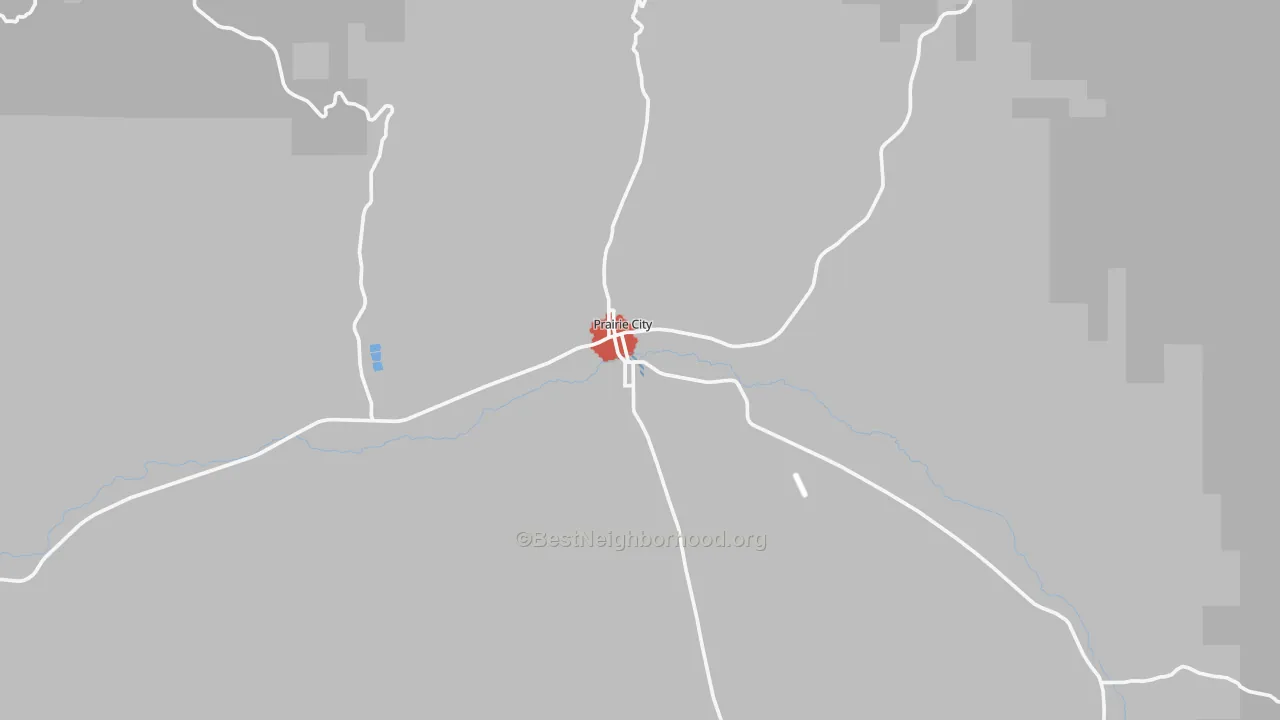 Transit Grade map of Prairie City, OR