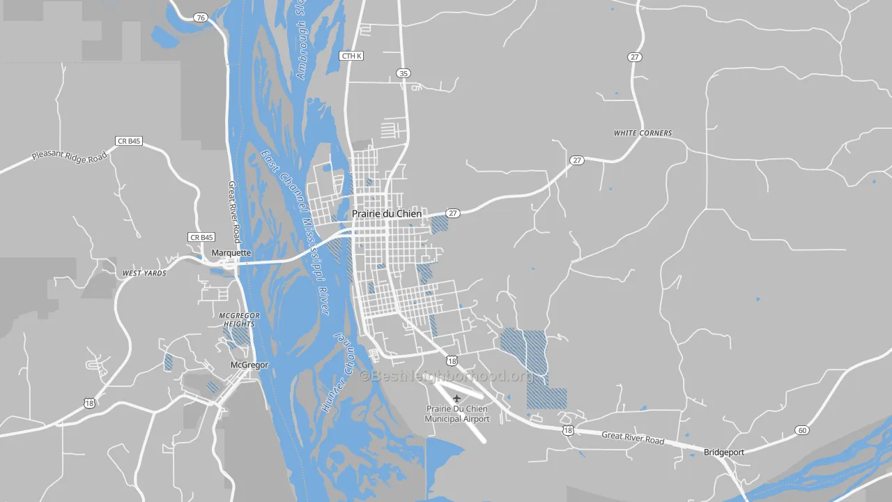 Transit Grade map of Prairie du Chien, WI