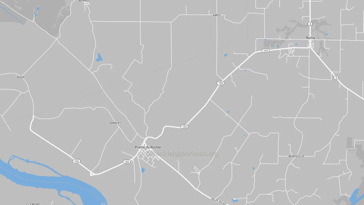 Transit Grade map of Prairie Du Rocher, IL