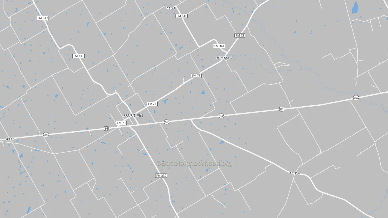 Transit Grade map of Prairie Hill, TX