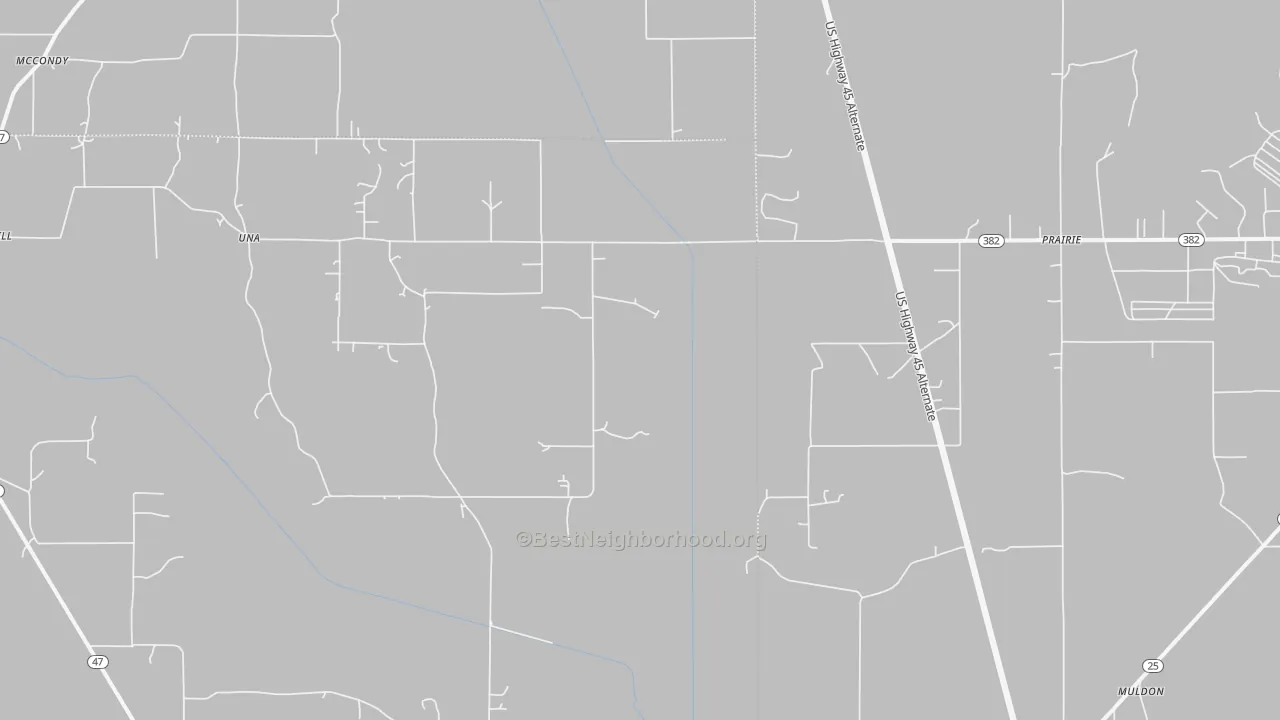Transit Grade map of Prairie, MS