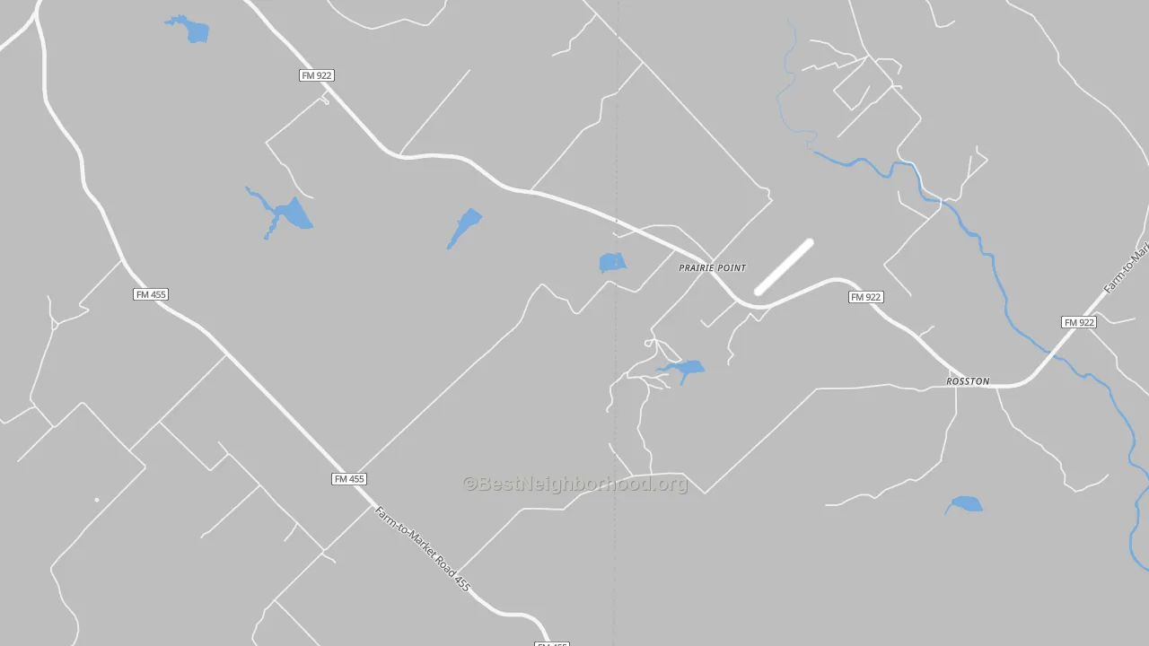 Transit Grade map of Prairie Point, TX