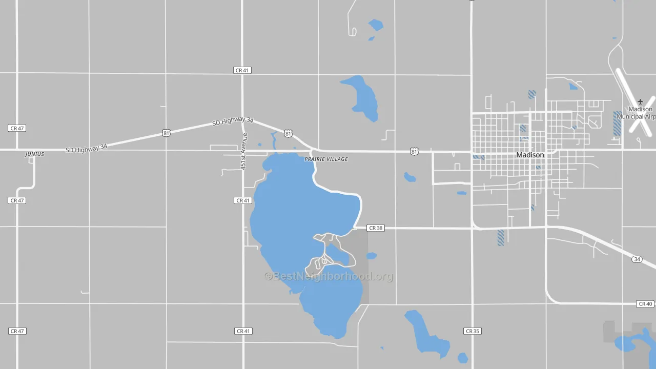 Transit Grade map of Prairie Village, SD