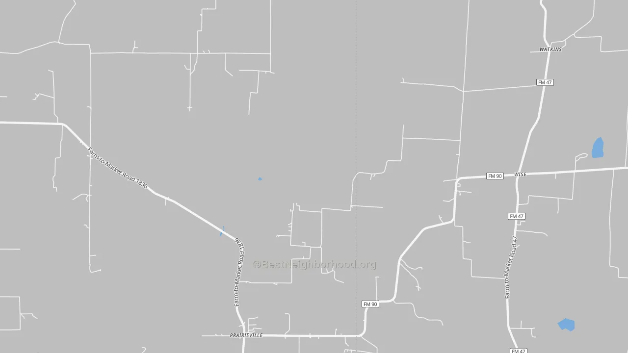 Transit Grade map of Prairieville, TX