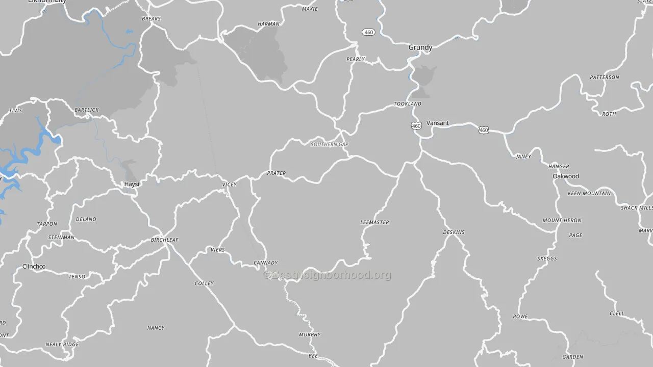 Transit Grade map of Prater, VA